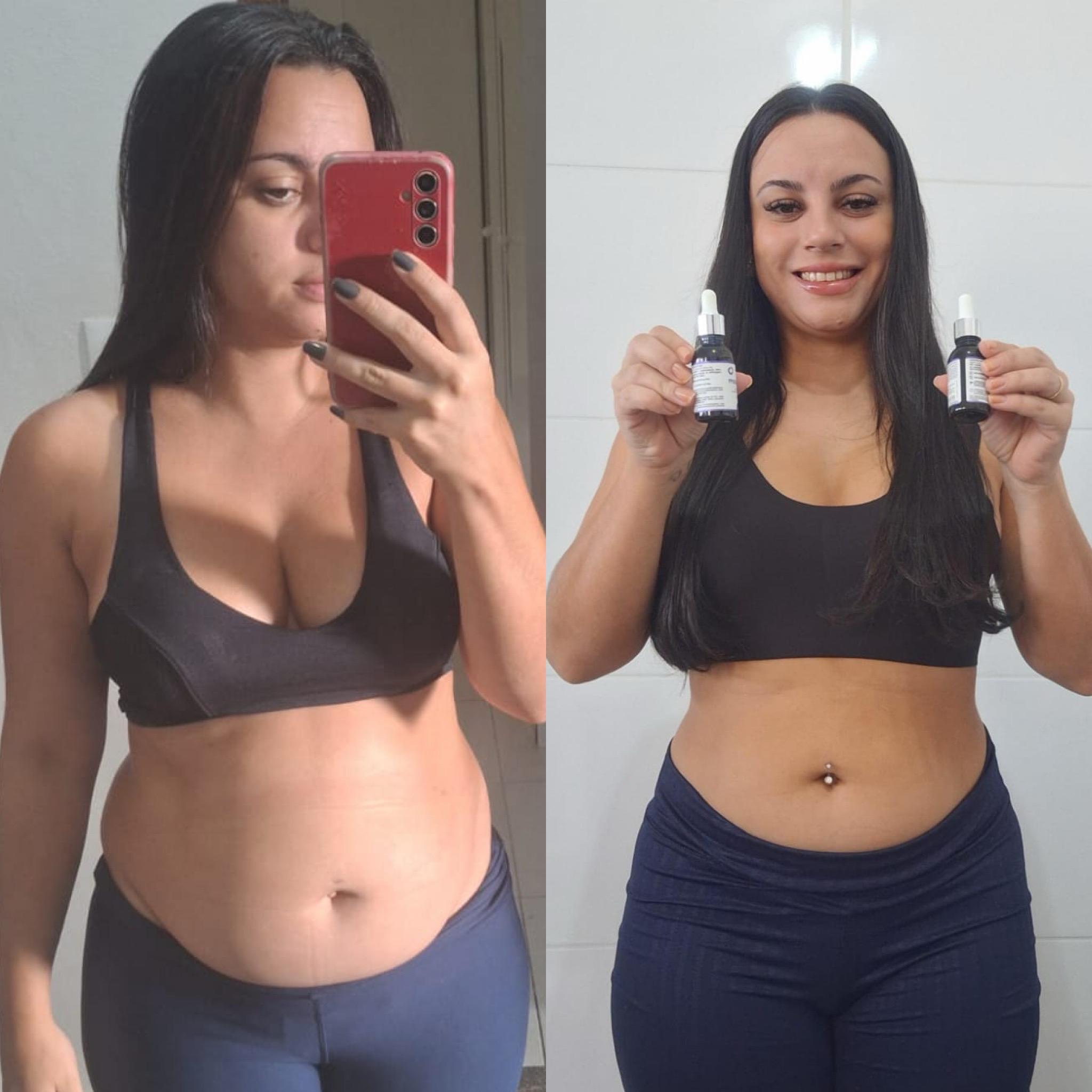 Montagem de antes e depois enviada para composição de prova social