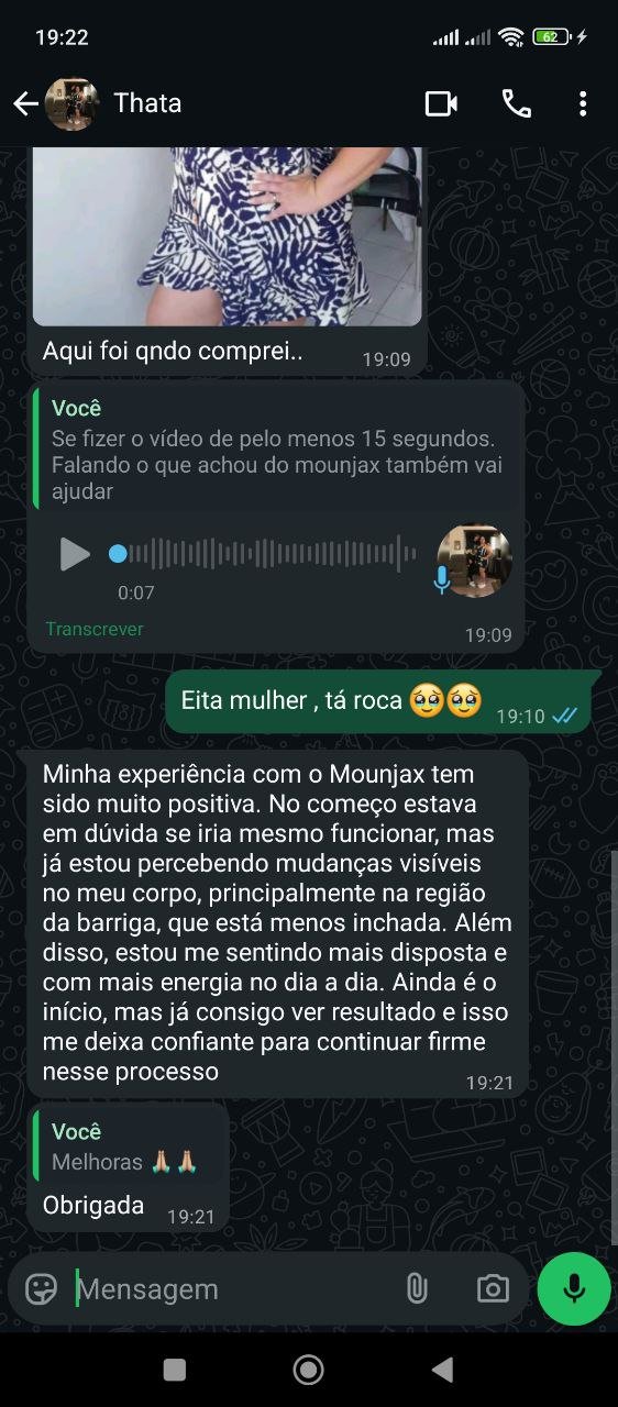 Captura de conversa compartilhada por cliente no WhatsApp, mensagem 3